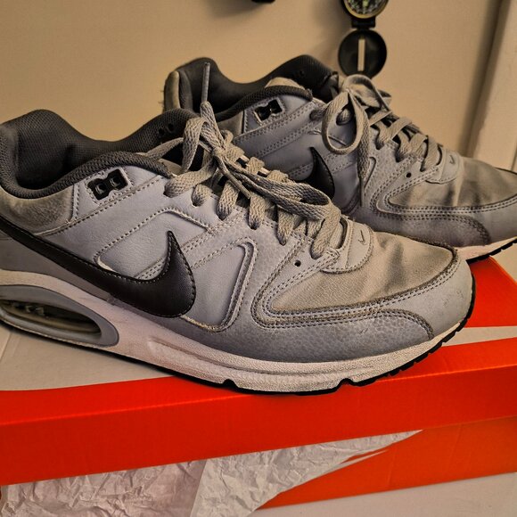 2019 version Nike Air Command Running Shoes Gray/Black Leather Men's Size 12 - Picture 1 of 10